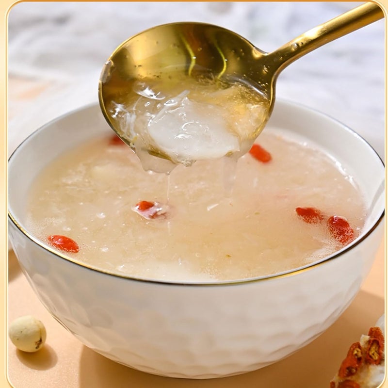TEAERPKLAE مسحوق حساء نشا الفطر الأبيض TEAERPKLAE - 5.29 أونصة (150 جرام) - حساء ترميلا المجفف بالتجميد، عصيدة الإفطار الفورية، مشروب الحلوى الصينية - Image 5